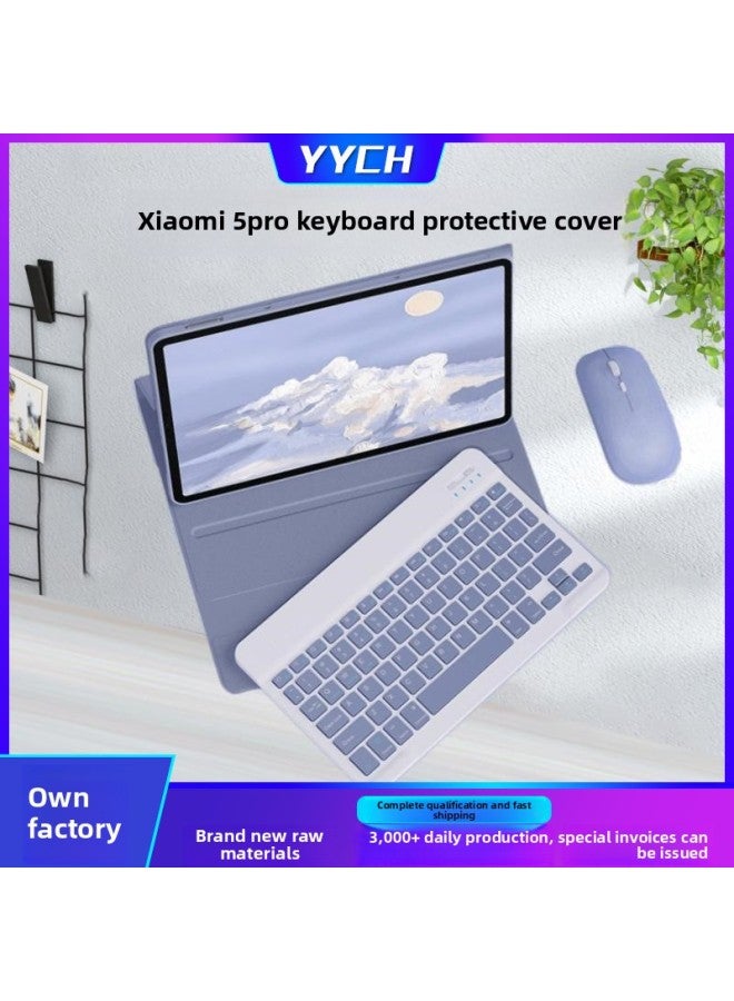 For Xiaomi 5/pro Protective Case For Pad6 Tablet 11 Inch Leather Case With Pen Slot 12.4 Bluetooth Keyboard Protective Case-Color:green Backlit Keyboard】-Applicable Model:For Xiaomi Redmi Pad SE 11 Inch 2023